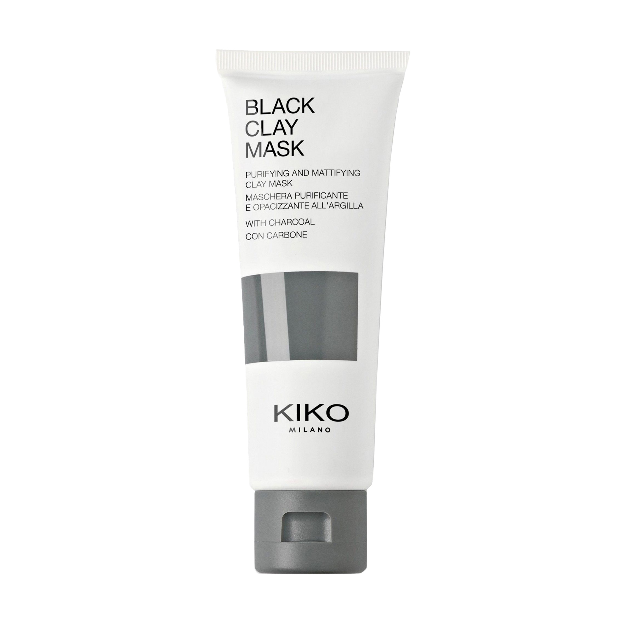 

Уцінка! Очищувальна матувальна маска для обличчя Kiko Milano Black Clay Mask з вугіллям і чорною глиною, 50 мл