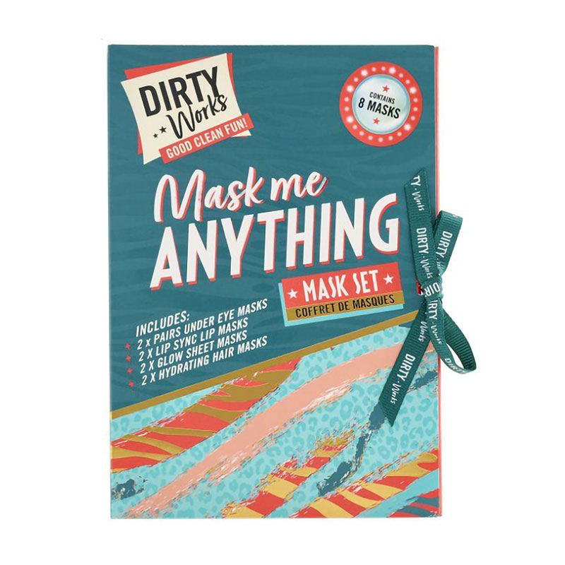 

Уцінка! Подарунковий набір для волосся та обличчя Dirty Works Mask Me Anything, 8 предметів