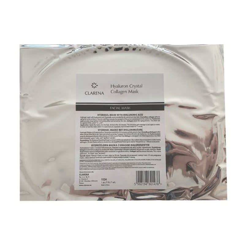 

Уцінка! Гідрогелева маска для обличчя Clarena Collagen Mask With Hyaluron Crystals з кристалами гіалурону , 1 шт