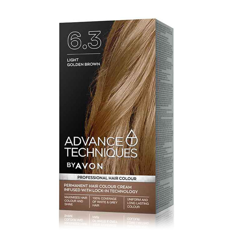 

Уцінка! Стійка крем-фарба для волосся Avon Advance Techniques Салонний догляд, 6.3 Light Golden Brown, 138 мл