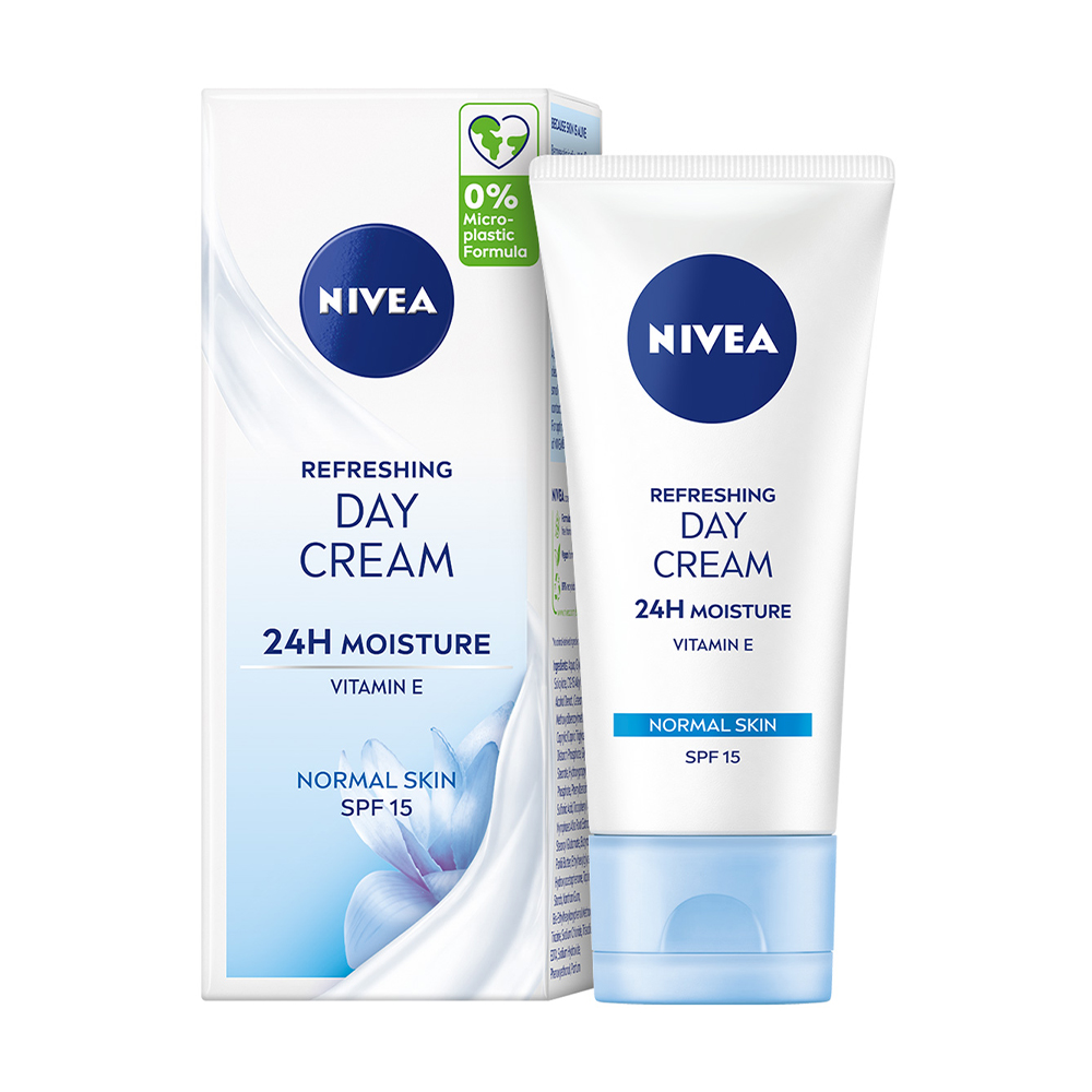 

Освіжувальний денний крем для обличчя NIVEA SPF 15 Інтенсивне зволоження 24 години, 50 мл