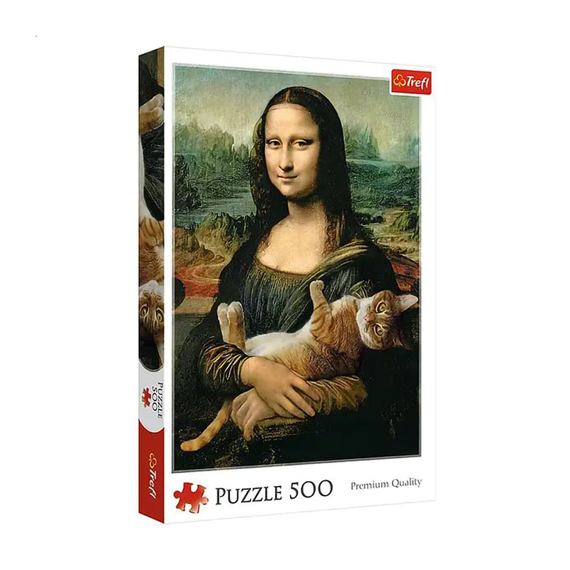 

Пазли Trefl Бриджем, Мона Ліза і дрімливе кошеня, від 10 років, 500 елементів (37294)