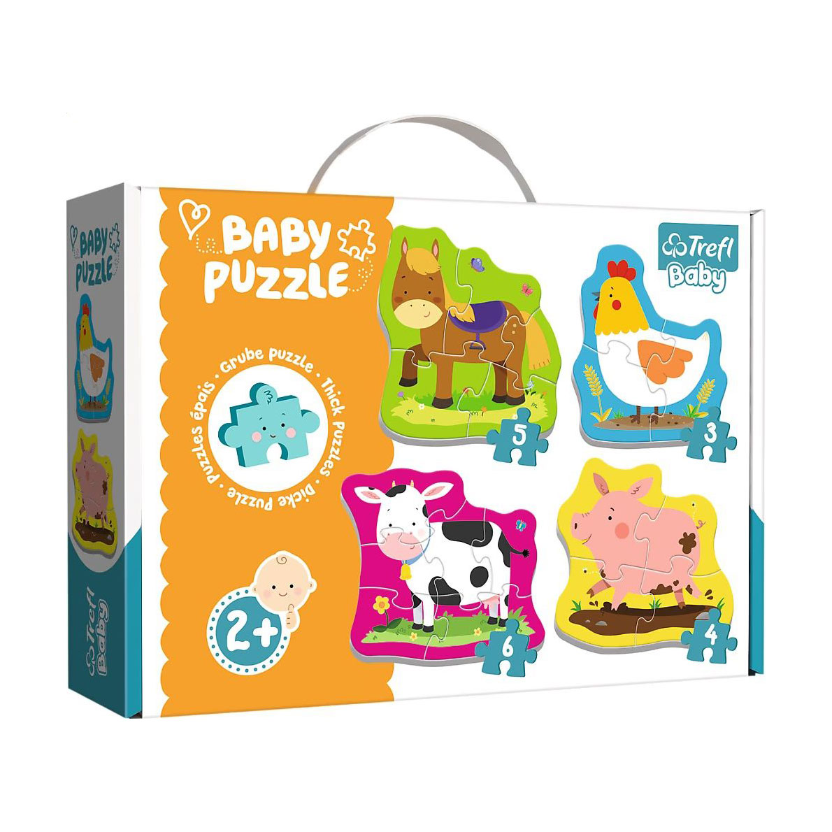 

Пазли Trefl Baby Classic Тваринки на фермі, від 2 років, 18 елементів (36070)