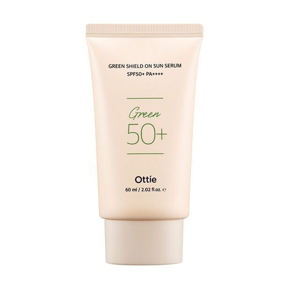

Уцінка! Сонцезахисна сироватка для чутливої шкіри обличчя Ottie Green Shield On Sun Serum SPF 50+ PA++++, 60 мл