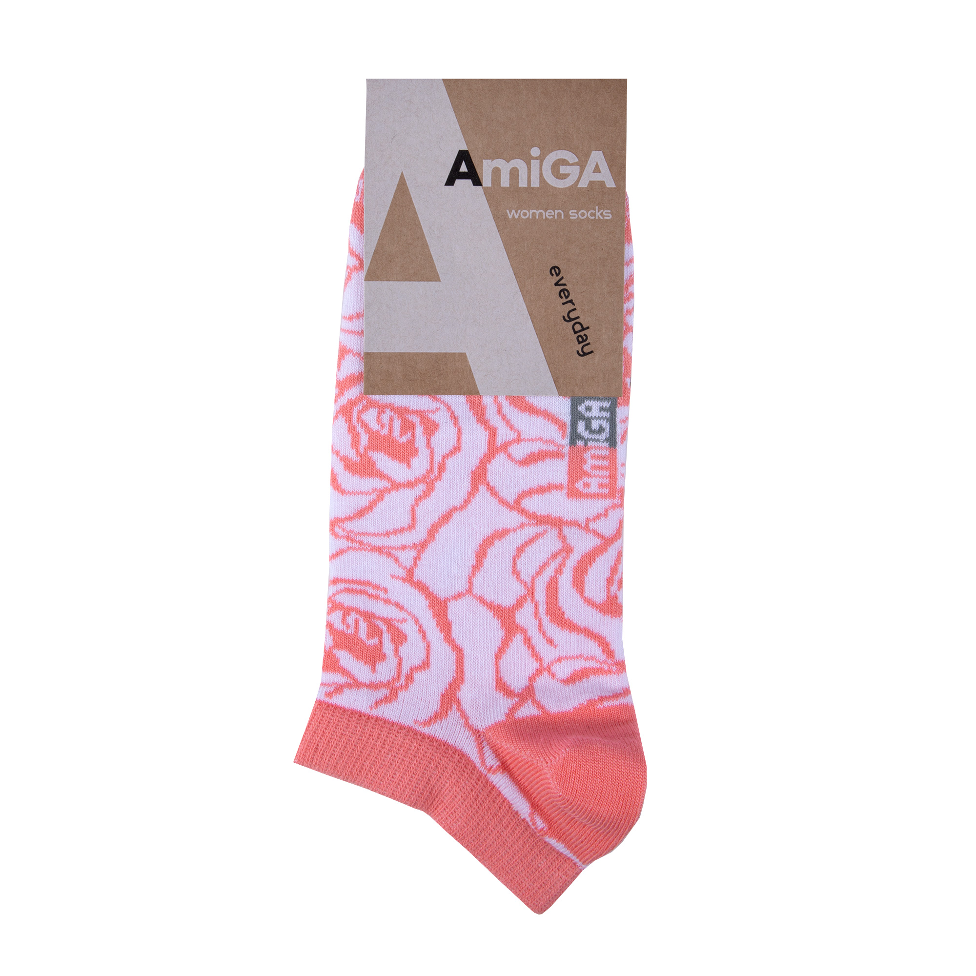 

Шкарпетки жiночi AmiGA укорочені, рози, розмір 23-25