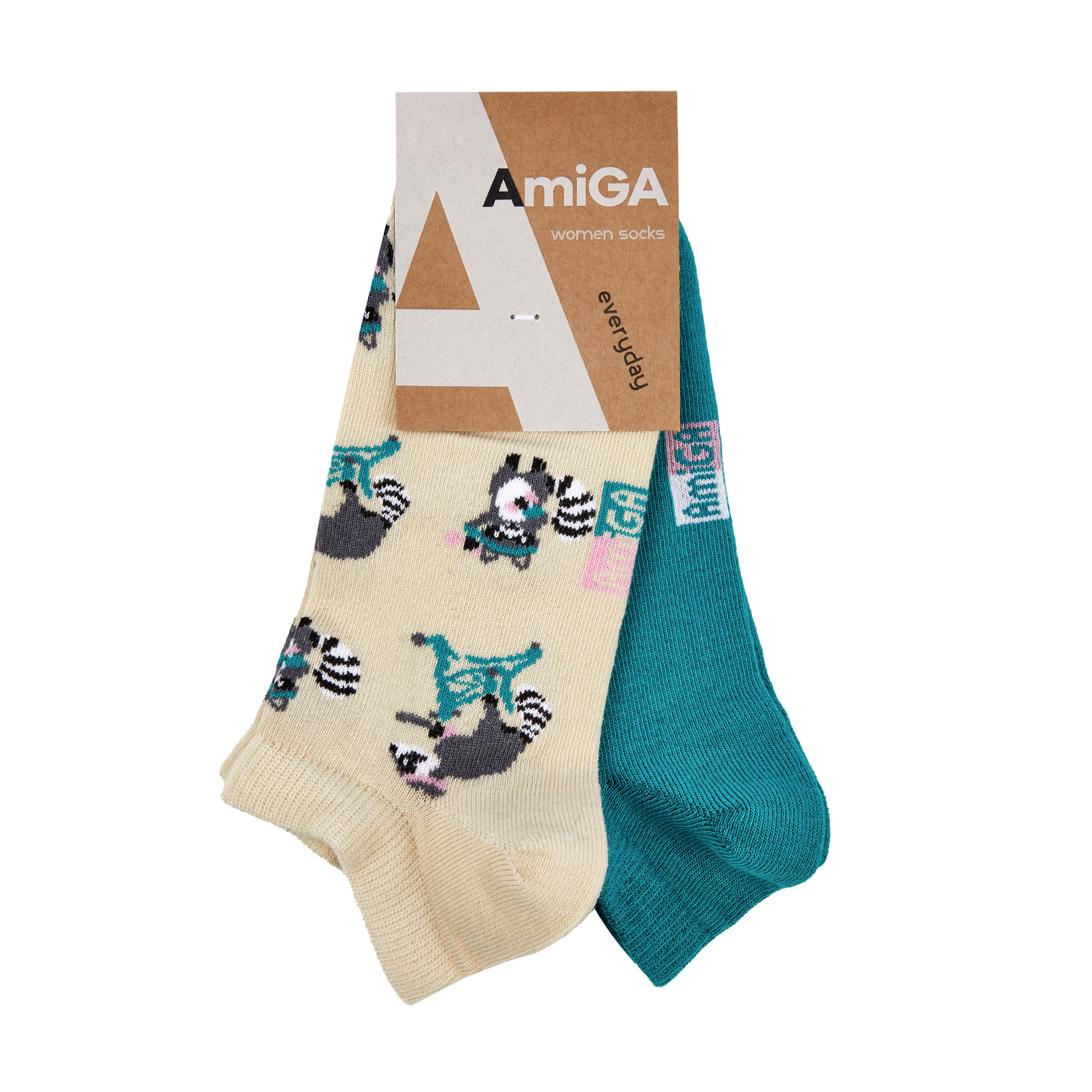 

Набір шкарпеток жіночих AmiGA укорочені, єнот-однотон, розмір 23-25 (2 пари)