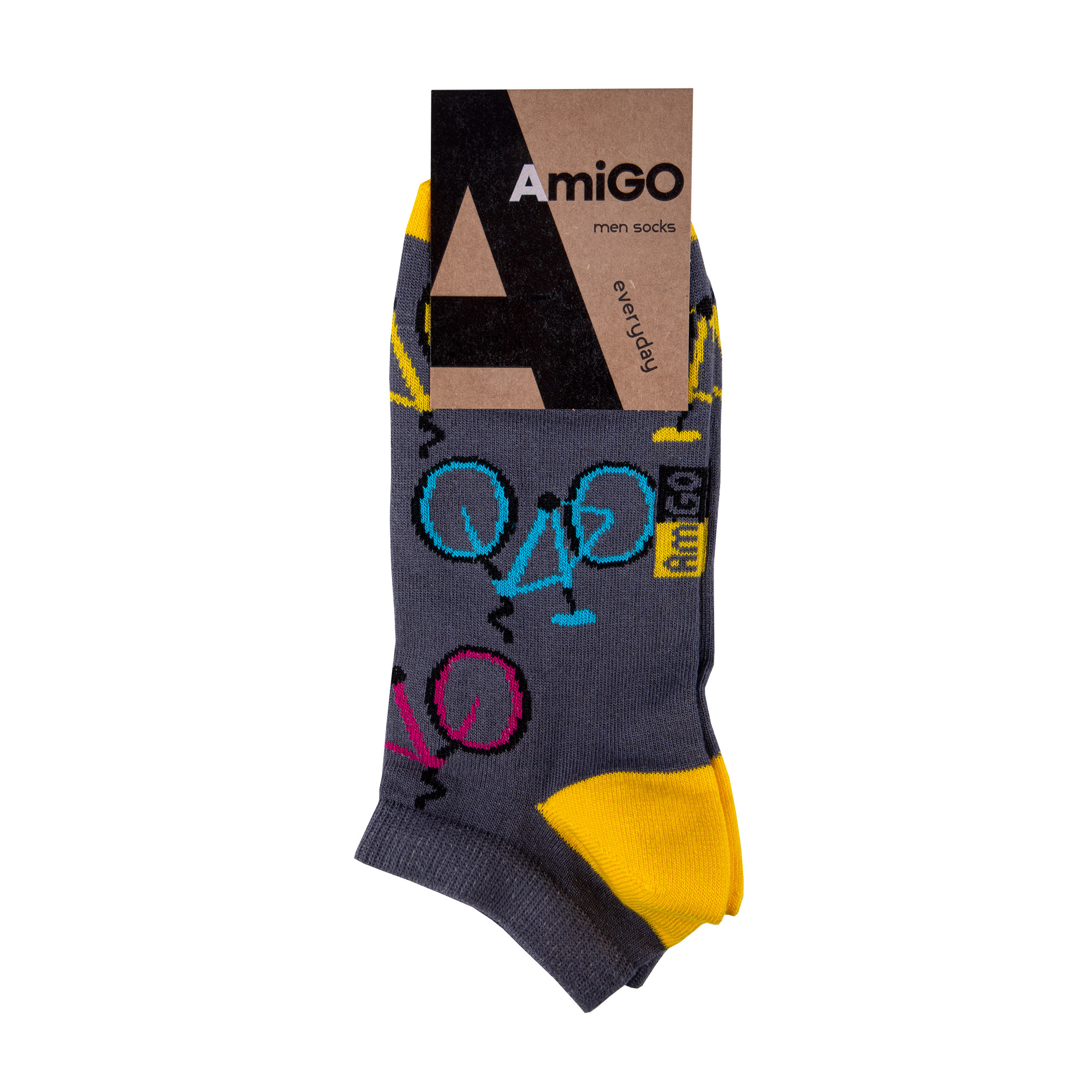 

Шкарпетки чоловічі AmiGO короткі, велосипеди, розмір 29