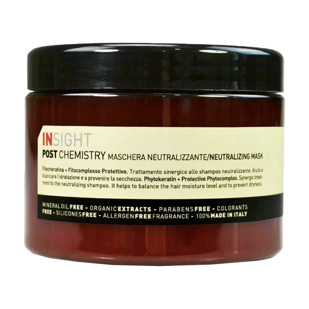 

Маска для волосся після фарбування Insight Post Chemistry Neutralizing Mask з нейтралізуючим ефектом, 500 мл