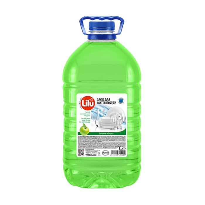 

Засіб для миття посуду Lilu Зелене яблуко, 5 л (ПЕТ пакування)