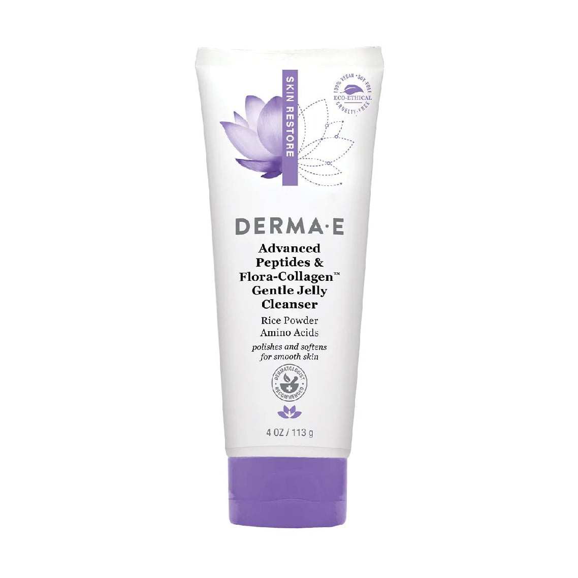 Ніжний очищувальний гель-желе для обличчя Derma E Advanced Peptides & Flora-Collagen, 113 г
