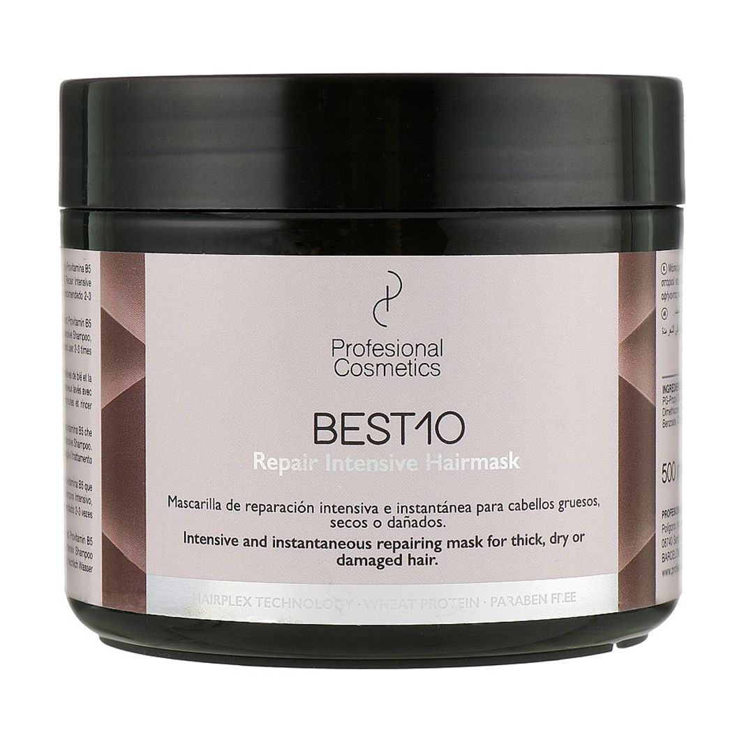 

Уцінка! Маска для інтенсивного відновлення пошкодженого волосся Profesional Cosmetics Best 10 Intensive Repair Hairmask, 500 мл