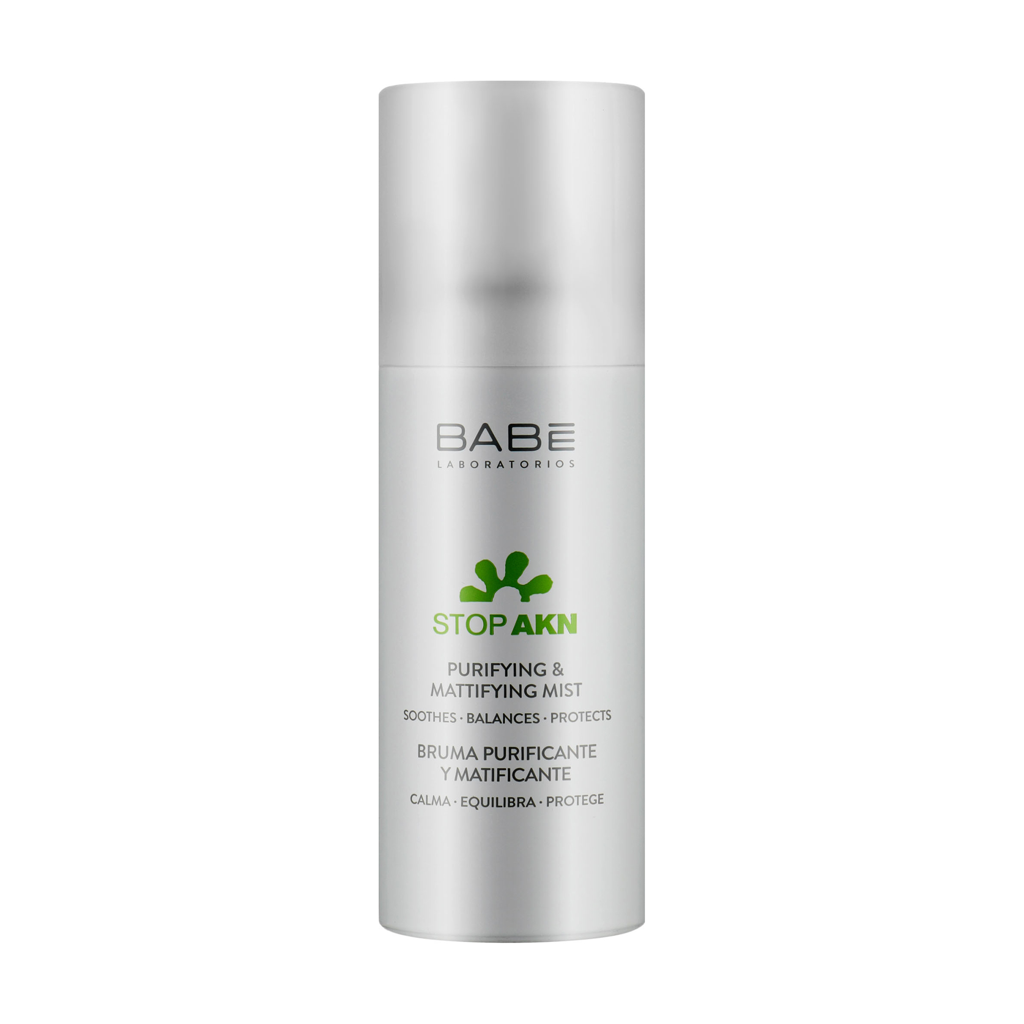 

Подарунок! Матувальний зволожувальний спрей для обличчя Babe Laboratorios Stop AKN Purifying & Mattifying Mist проти висипань, 75 мл