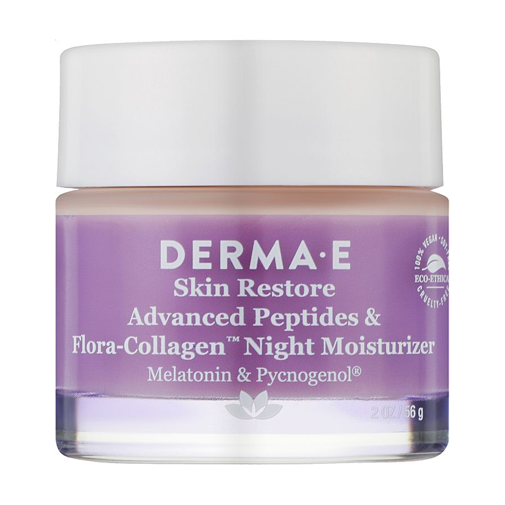 Нічний зволожувальний пептидний крем для обличчя Derma E Skin Restore Advanced Peptides & Flora-Collager Night Moisturizer, 56 г