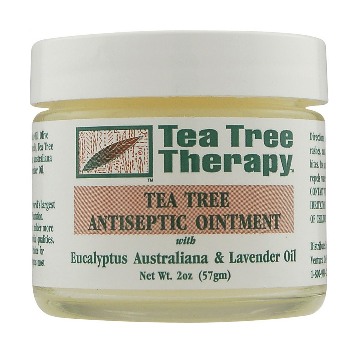 

Антисептична мазь Tea Tree Therapy з оліями евкаліпта, лаванди та чайного дерева, 57 г