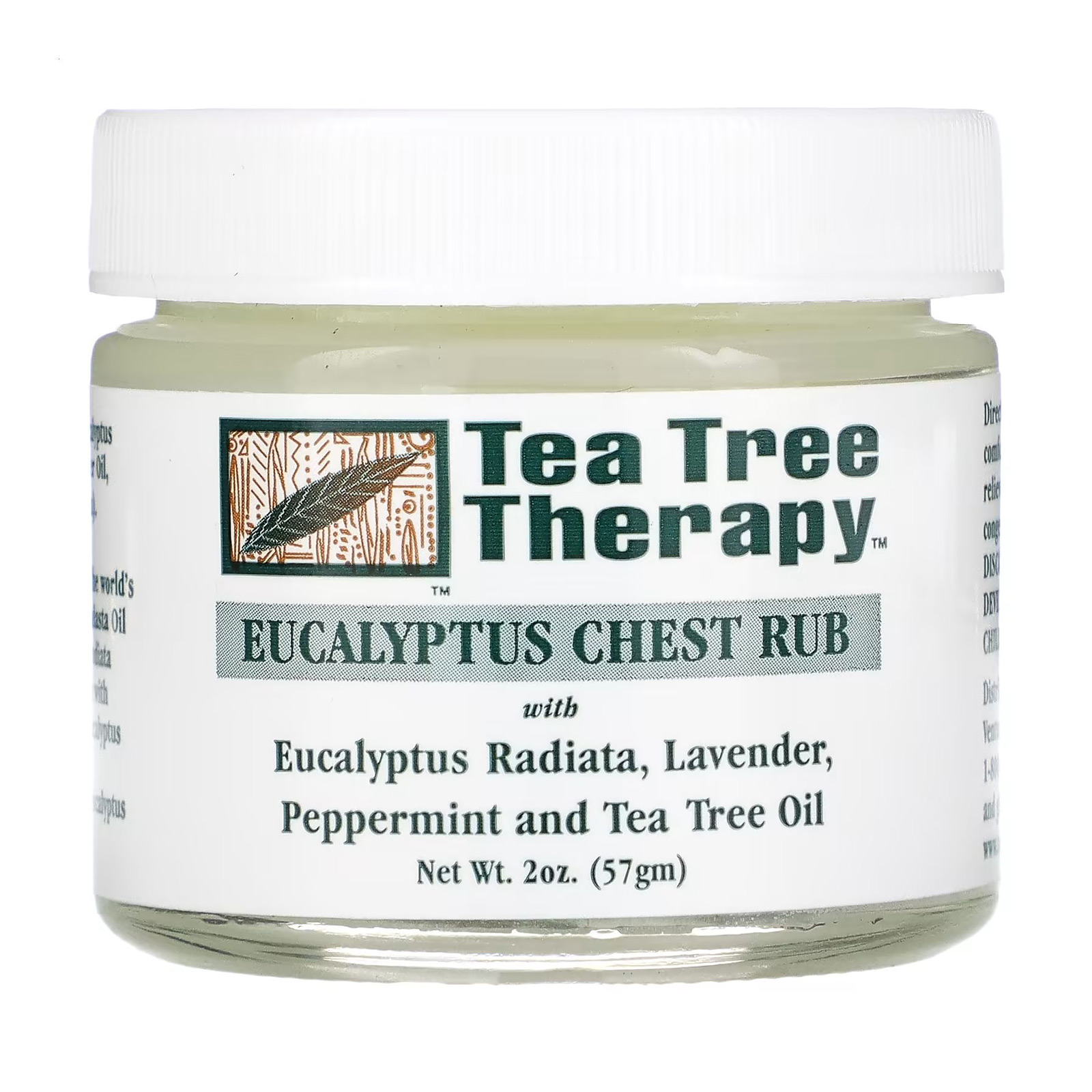 

Уцінка! Протизастудний бальзам для тіла Tea Tree Therapy з оліями евкаліпта, лаванди, перцевої м'яти та чайного дерева, 57 г