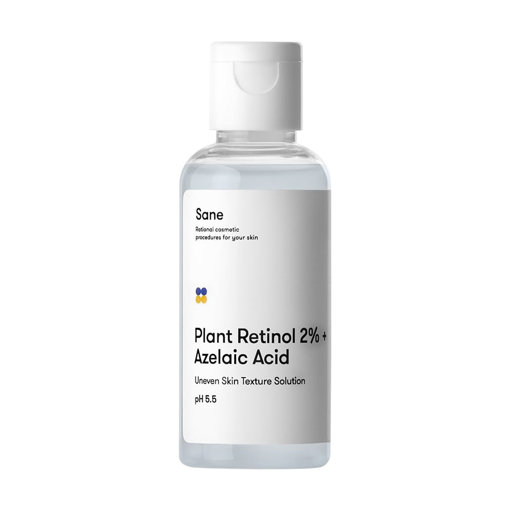 

Уцінка! Тонік для обличчя Sane Plant Retinol 2% + Azelaic Acid з рослинним ретинолом, 50 мл