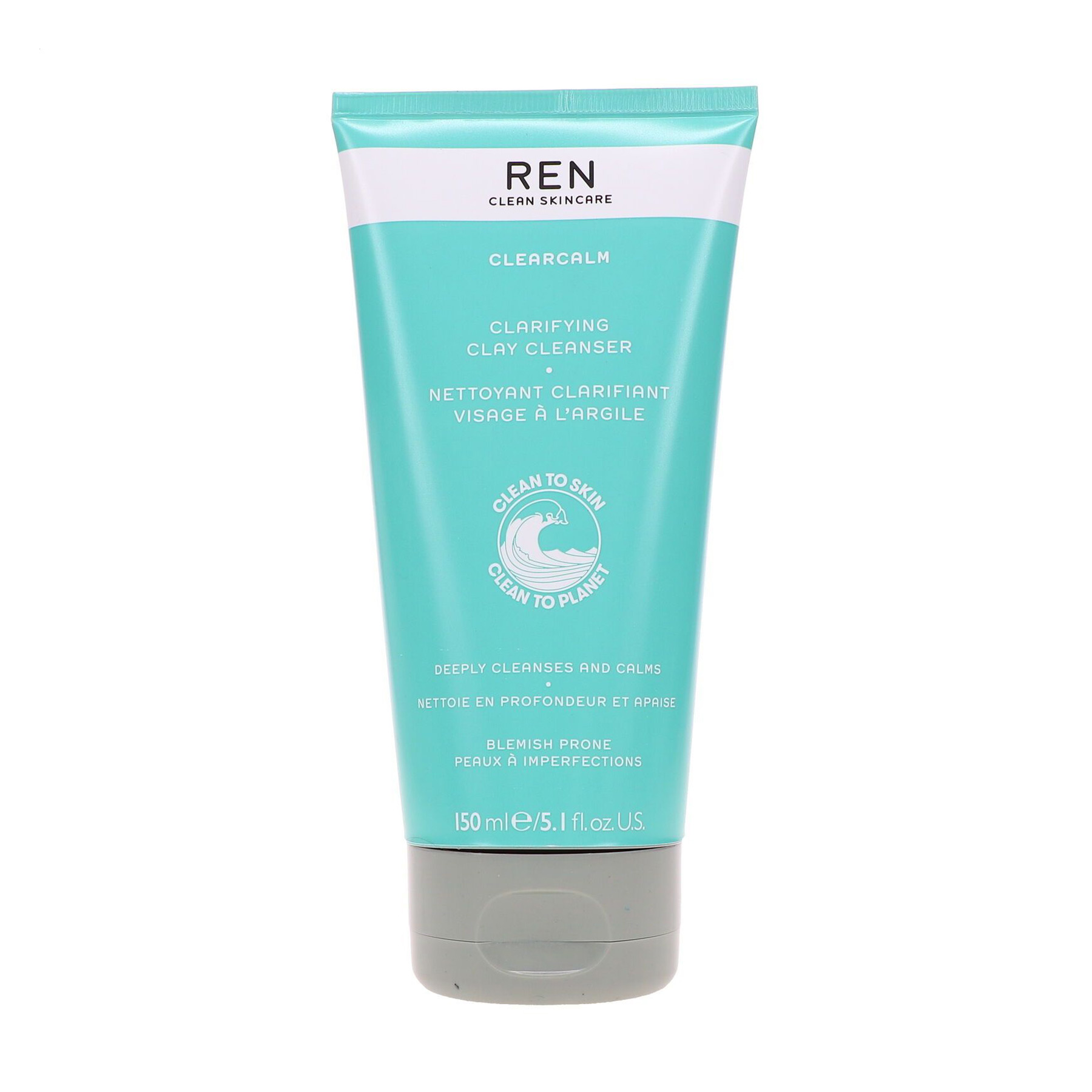 

Уцінка! Очищувальний засіб REN Clean Skincare Clearcalm Clarifying Clay Cleanser для чутливої шкіри обличчя, 150 мл