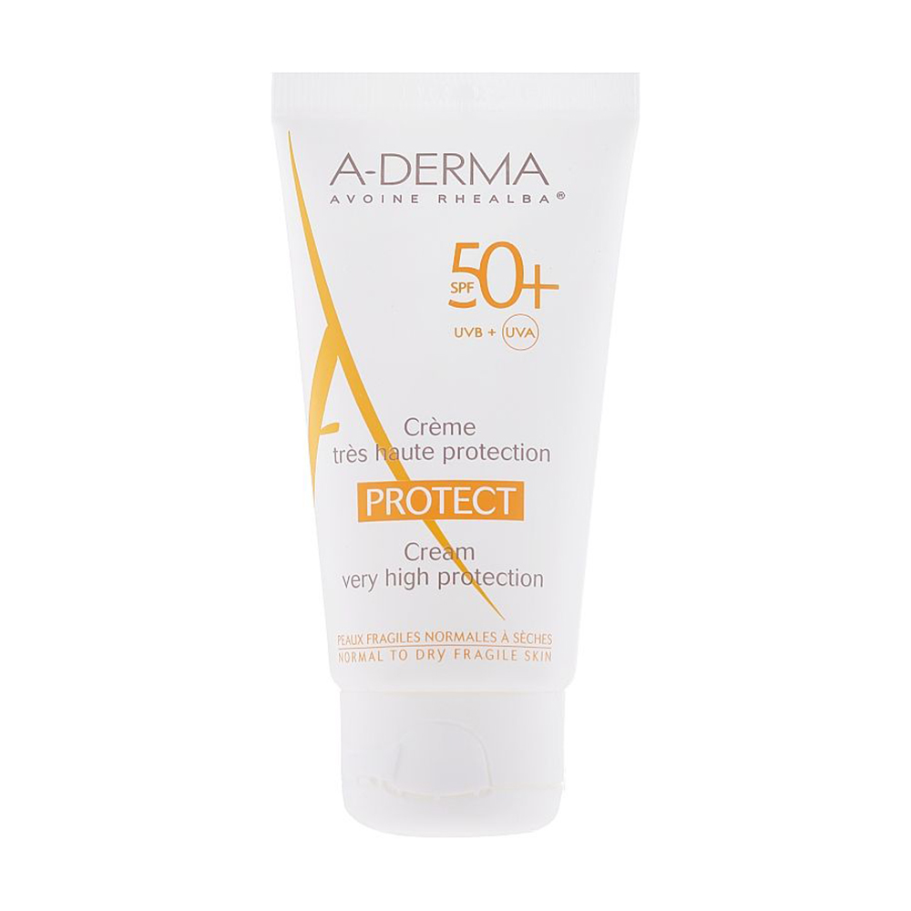 

Уцінка! Сонцезахисний крем для тіла A-Derma Protect Cream Very High Protection SPF 50+, 40 мл