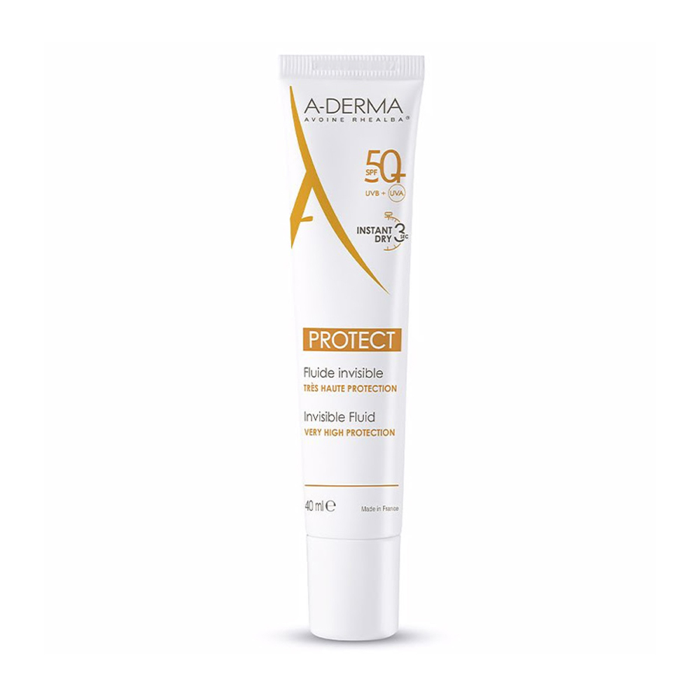 

Сонцезахисний флюїд для тіла A-Derma Protect Invisible Fluid Very High Protection SPF 50+, 40 мл