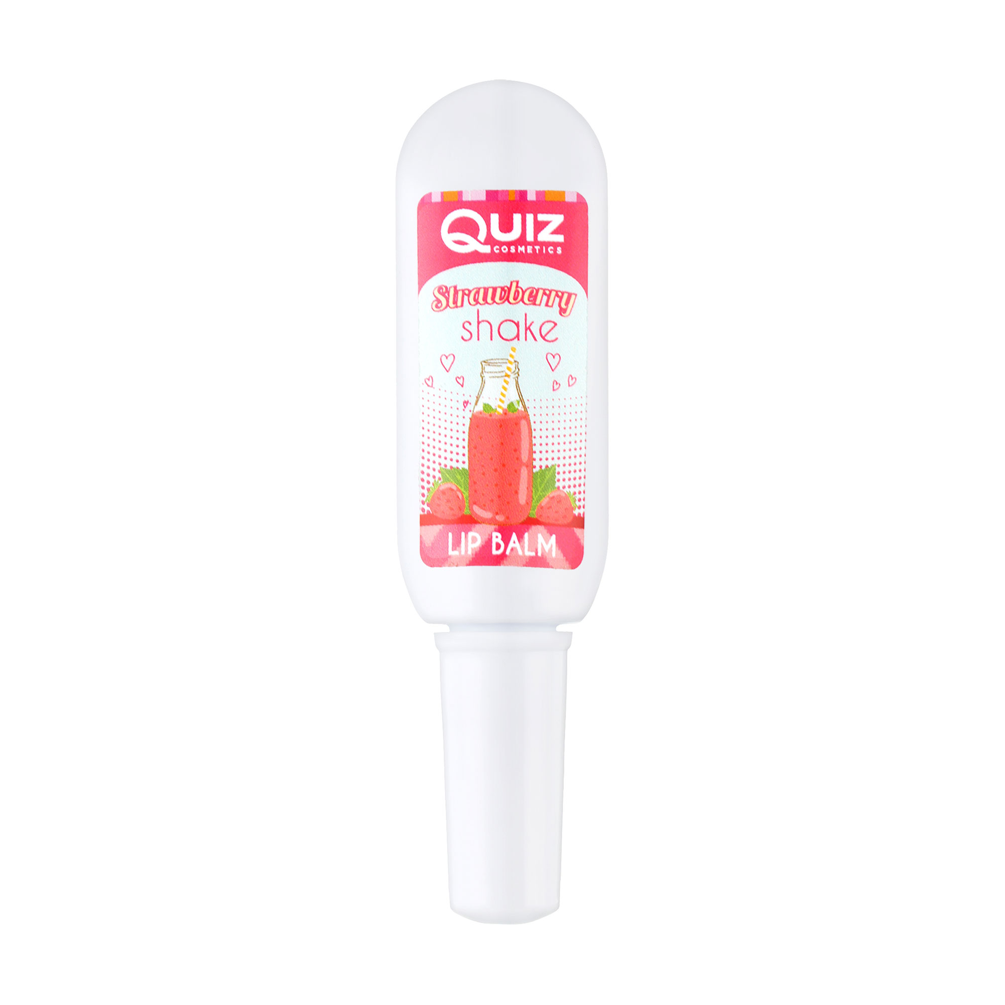 

Бальзам для губ Quiz Cosmetics Lip Balm Tube Strawberry Shake Полуничний коктейль, 10 мл