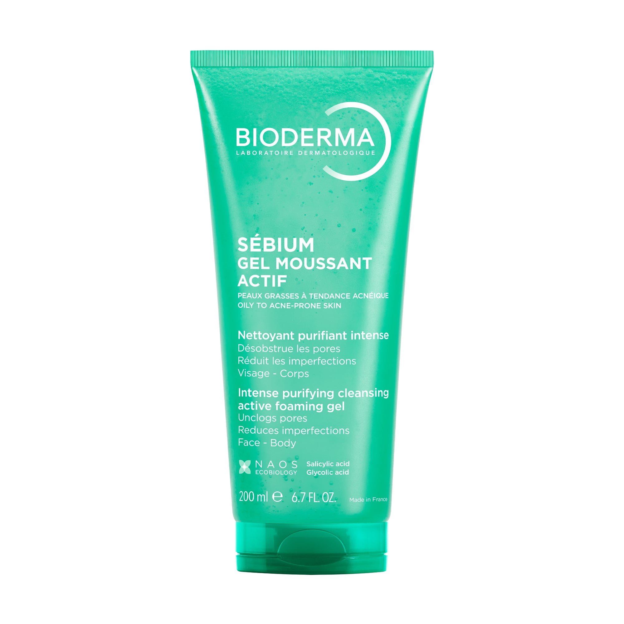 Очищувальний гель Bioderma Sebium Gel Moussant Actif Foaming Gel для жирної та схильної до акне шкіри, 200 мл