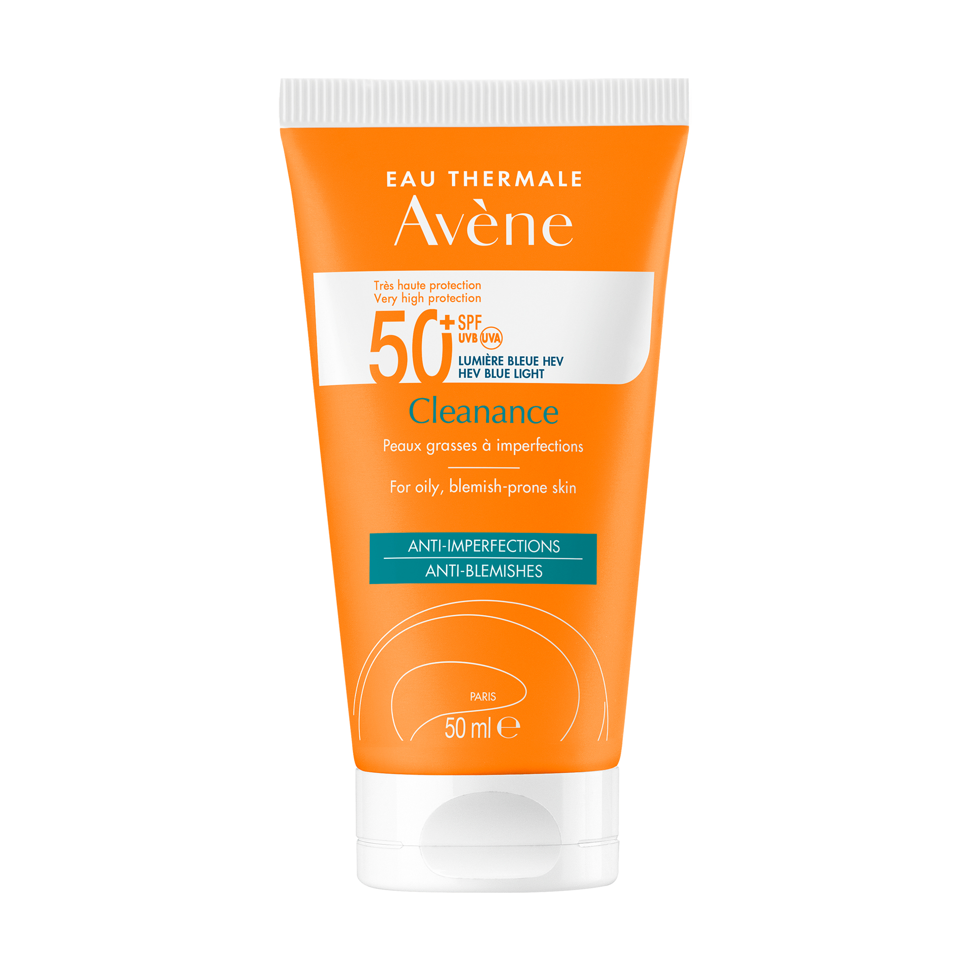 

Сонцезахисний крем для обличчя Avene Solaires Cleanance Sun Care SPF 50+ для жирної та проблемної шкіри, 50 мл