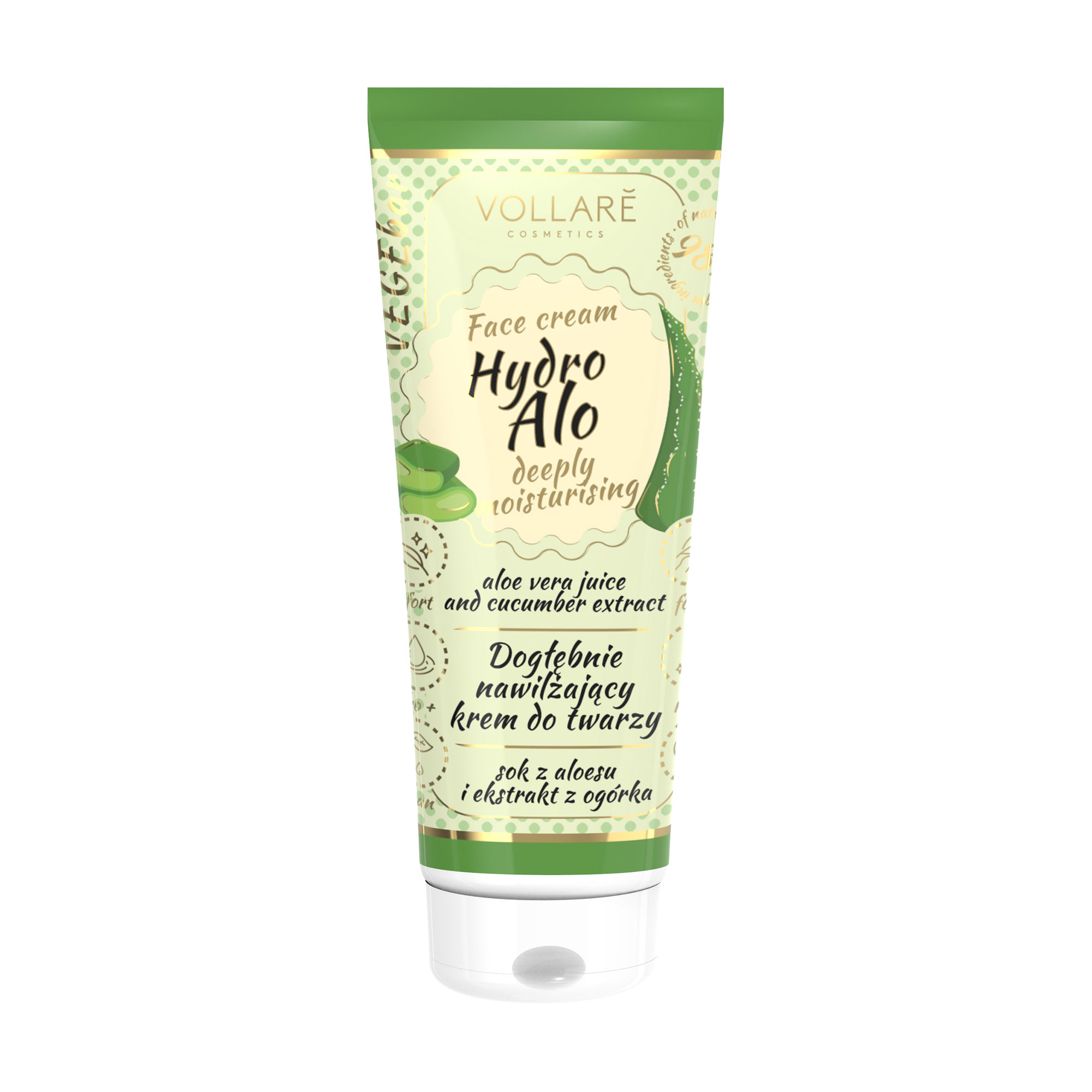 

Крем для обличчя Vollare Cosmetics VegeBar Hydro Alo Moisturising Face Cream глибоко зволожувальний, 50 мл