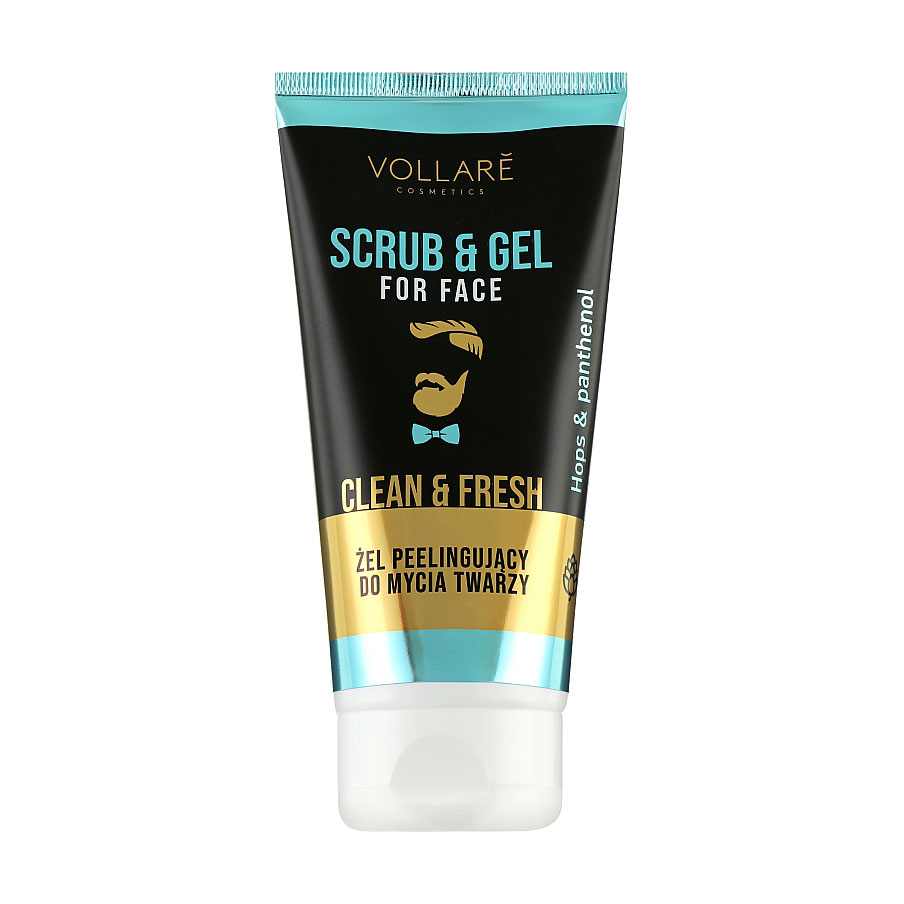 

Чоловічий очищувальний пілінг-гель для обличчя Vollare Cosmetics Scrub & Gel For Facial Cleansing Men, 150 мл