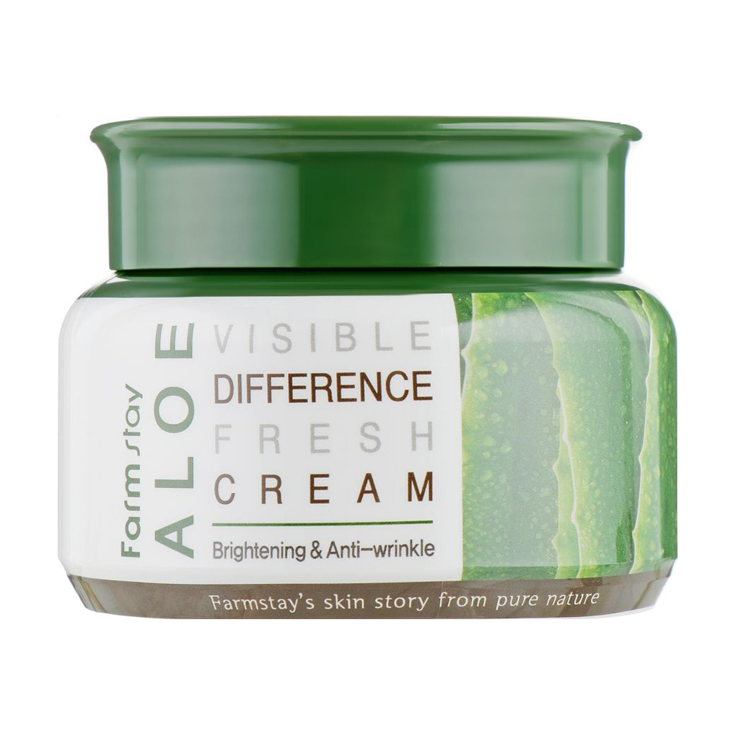 

Уцінка! Освіжальний крем для обличчя FarmStay Visible Difference Aloe Fresh Cream з екстрактом алое, 100 мл