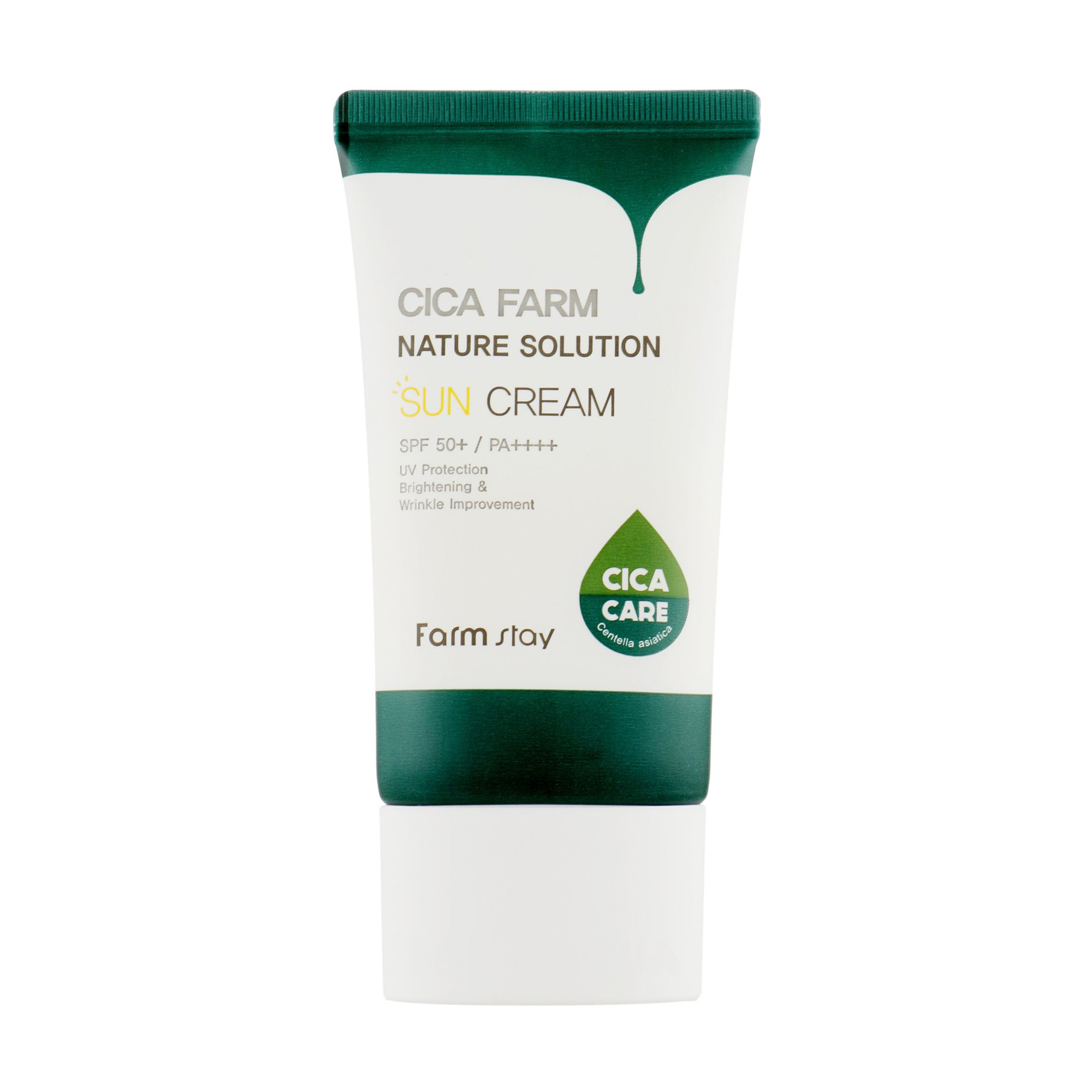 

Уцінка! Сонцезахисний крем для обличчя FarmStay Cica Farm Nature Solution Sun Cream SPF 50 + PA++++ з центелою, 50 г