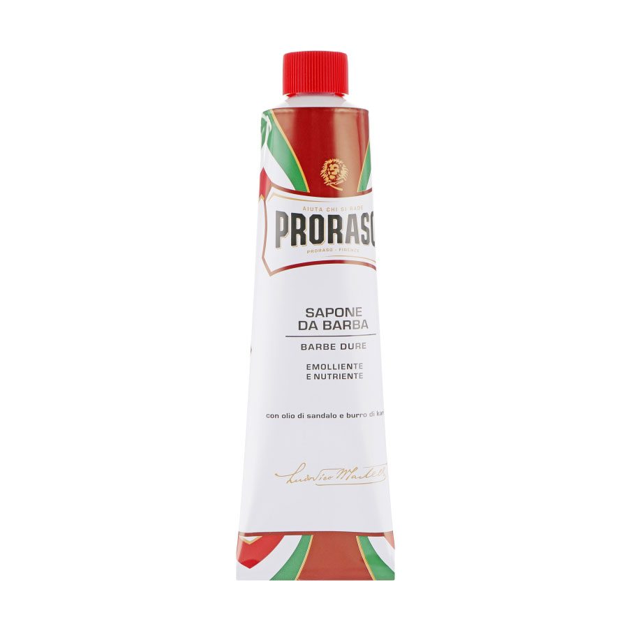 

Уцінка! Крем для гоління Proraso Red Line Emollient Shaving Cream для жорсткої щетини, з екстрактом каріте та сандаловою олією, 150 мл