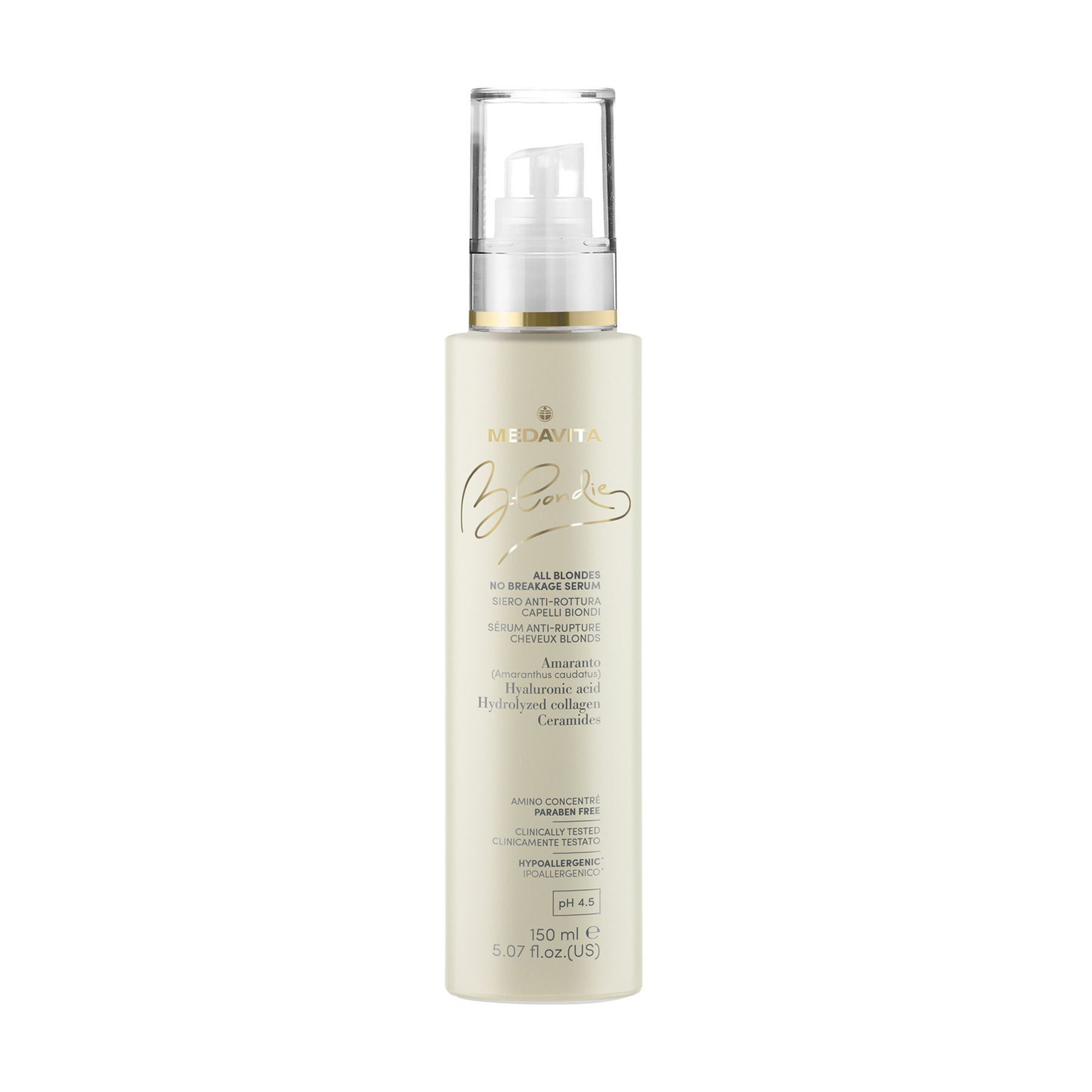 

Сироватка проти ламкості Medavita Blondie All Blondes No Breakage Serum для світлого волосся, 150 мл