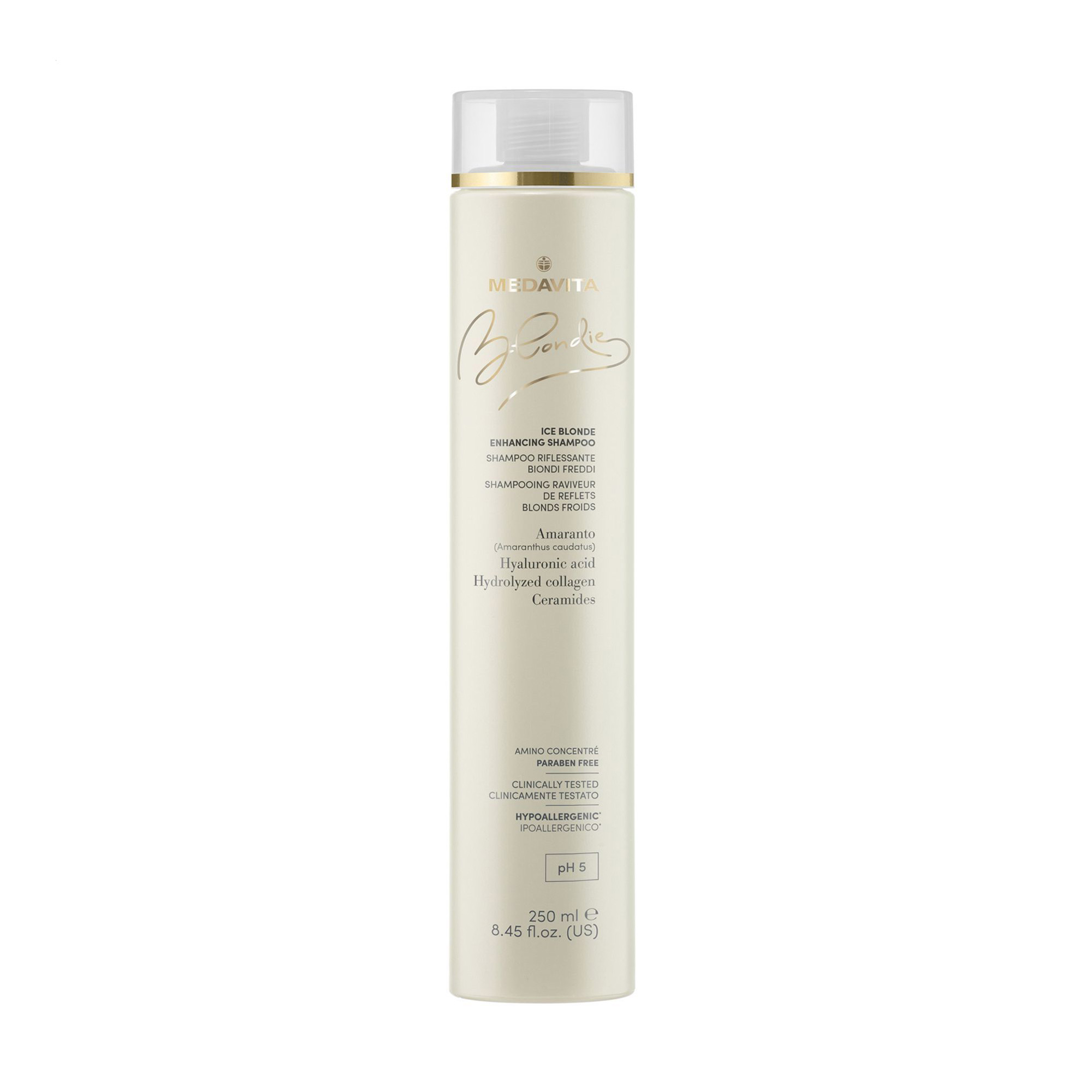 Шампунь для посилення кольору Medavita Blondie Ice Blonde Enhancing Shampoo для холодних відтінків світлого волосся, 250 мл