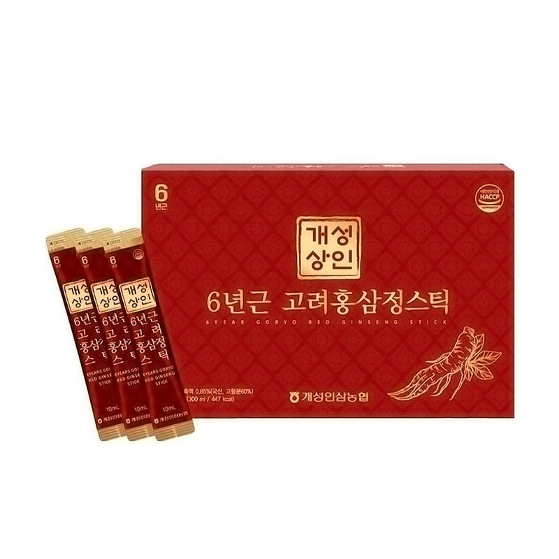 

Корейський червоний женьшень Gaesong Merchant 6 Year Goryo Red Ginseng Stick у стіках , 30*10 мл