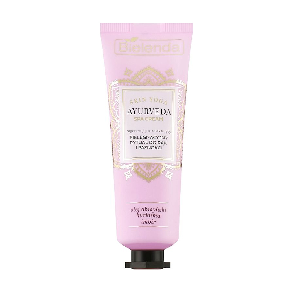

Уцінка! Відновлювальний крем для рук Bielenda Skin Yoga Ayurveda Spa Cream з олією абіссинської гірчиці, екстрактами імбиру та куркуми, 50 мл