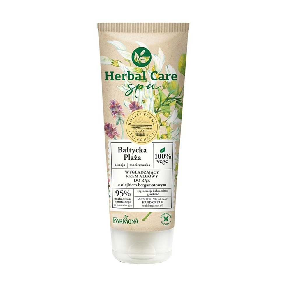 

Розгладжувальний крем для рук Farmona Herbal Care SPA Smoothing Algae Hand Cream Балтійський пляж, з водоростями та олією бергамота, 100 мл