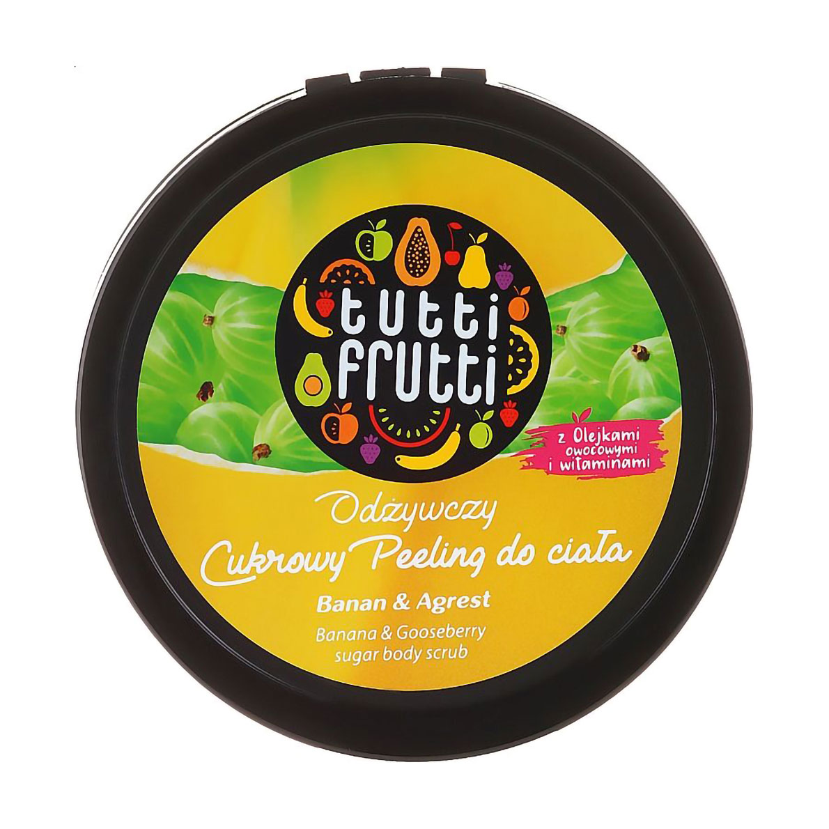 

Цукровий скраб для тіла Farmona Tutti Frutti Sugar Body Scrub Банан та аґрус, 300 г