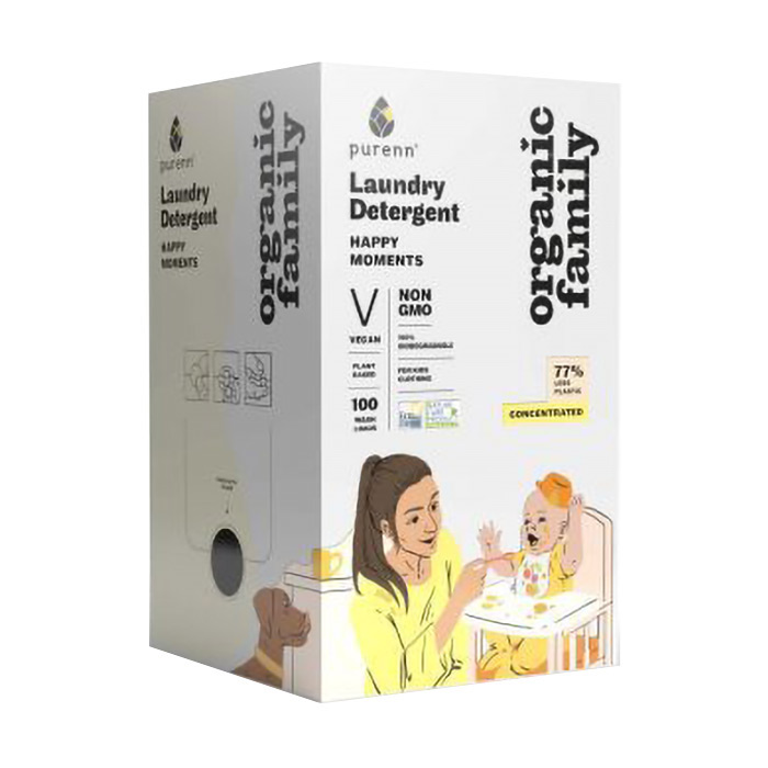 

Уцінка! Рідкий гель-концентрат для прання Purenn Organic Family Happy Moments Ромашка, для дитячих речей, 100 циклів прання, 3 л