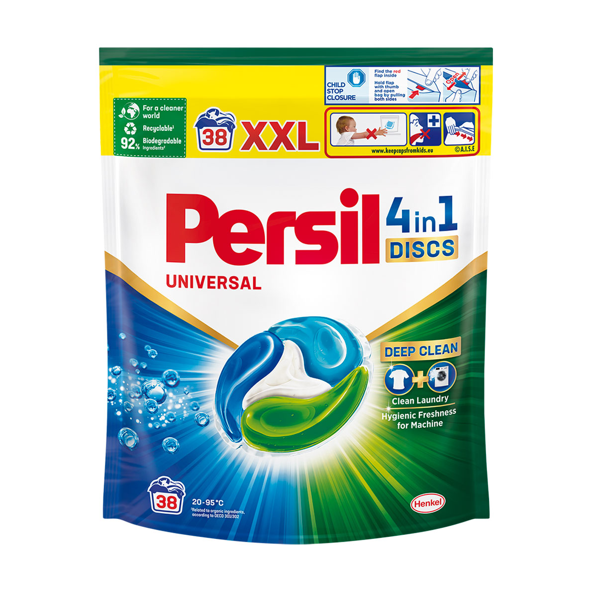 

Капсули для прання Persil Universal 4in1 Discs, 38 циклів прання, 38 шт