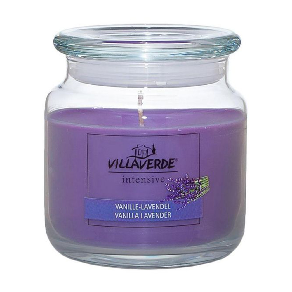 

Ароматична свічка в банці з кришкою Villa Verde Intensive Vanilla-Lavender діаметр 10 см, висота 10 см