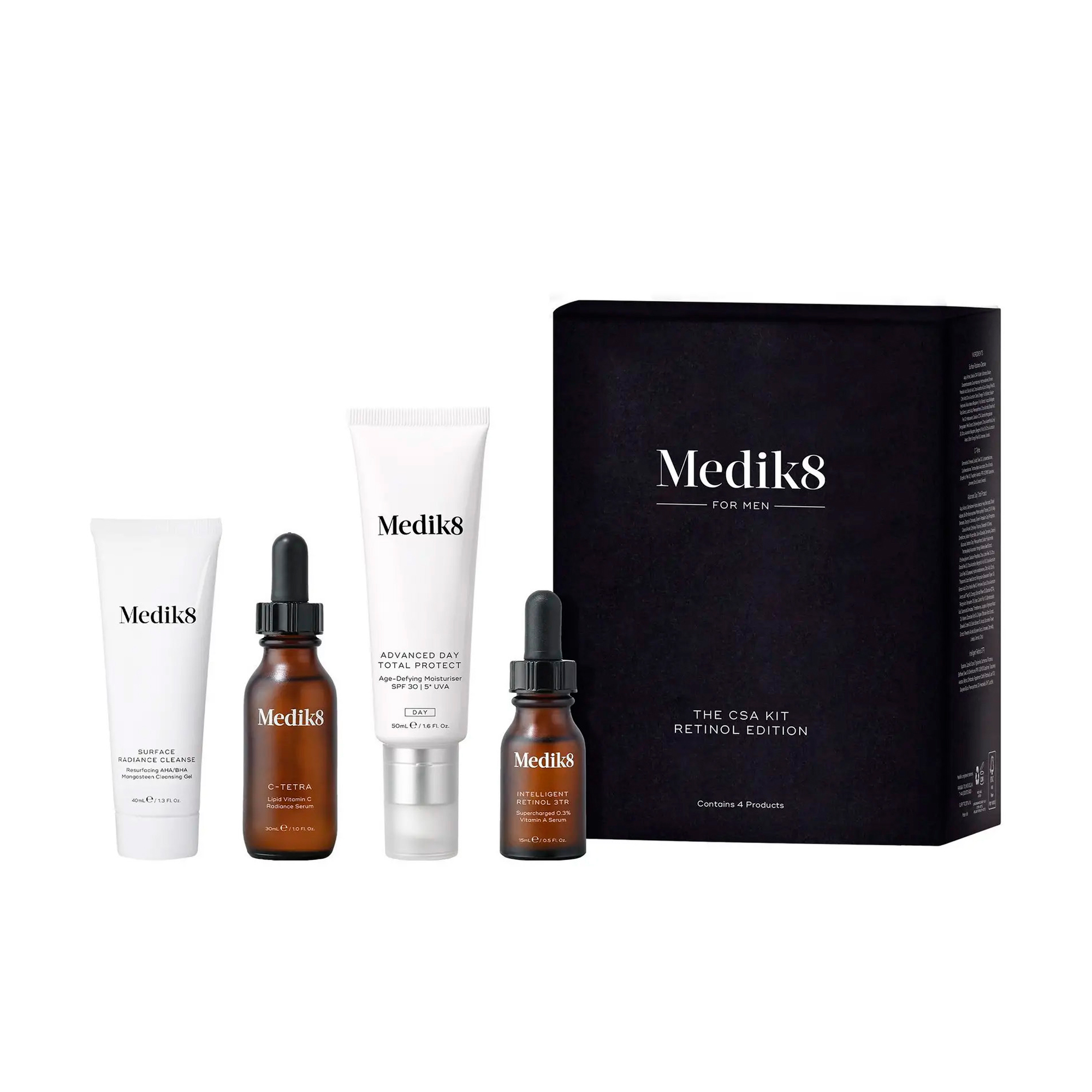 

Уцінка! Чоловічий набір для обличчя Medik8 The Csa Retinol Edition, 4 предмети