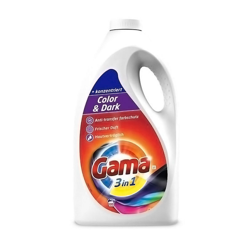 

Гель для прання Gama Color & Dark 100 циклів прання, 4.5 л