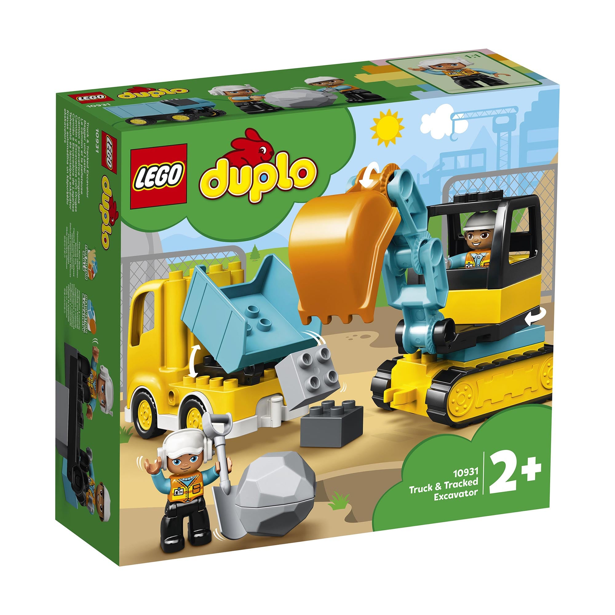 

Конструктор LEGO Duplo Town Вантажівка та гусеничний екскаватор, 20 деталей, від 2 років (10931)
