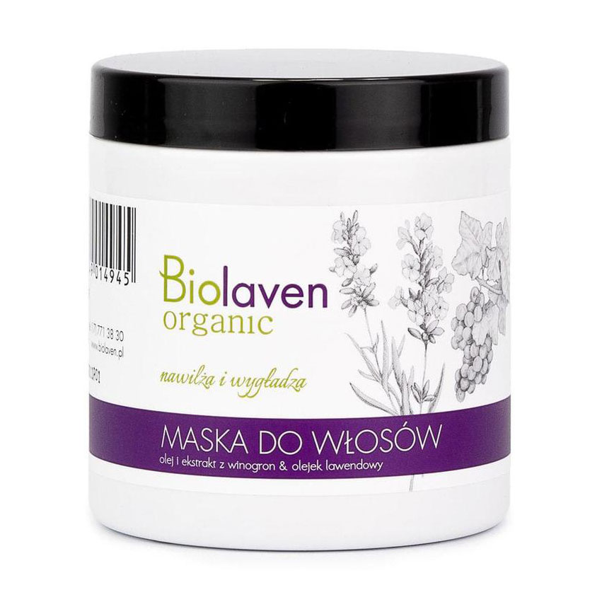 

Маска для волосся Biolaven Organic з олією та екстрактом винограду та олією лаванди, 250 мл