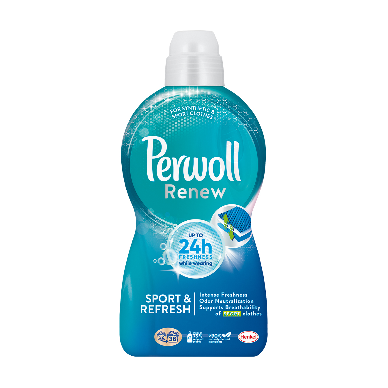 

Засіб для делікатного прання Perwoll Renew Sport & Refresh Догляд та освіжаючий ефект, 36 циклів прання, 1.98 л