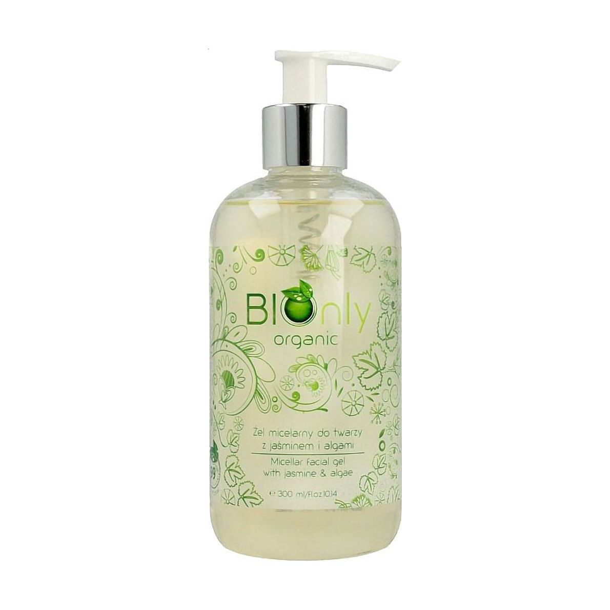 

Міцелярний гель для обличчя BIOnly Organic Micellar Facial Gel With Jasmine & Algae з жасмином та водоростями, 300 мл