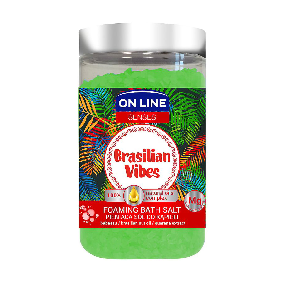 

Сіль для ванни On Line Senses Foaming Bath Salt Бразильські флюїди, 480 г