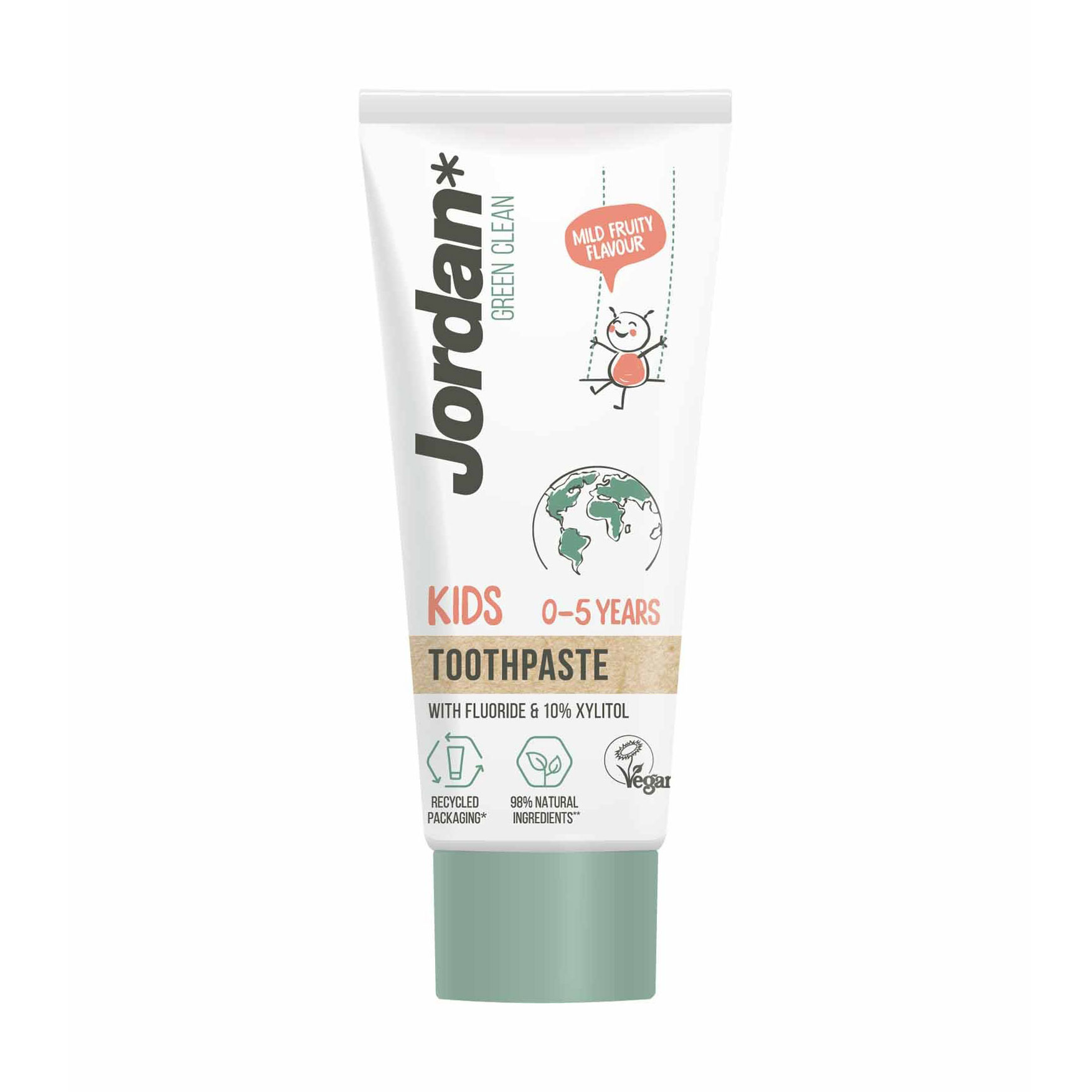 

Дитяча зубна паста Jordan Green Clean Kids Toothpaste, з народження, 50 мл