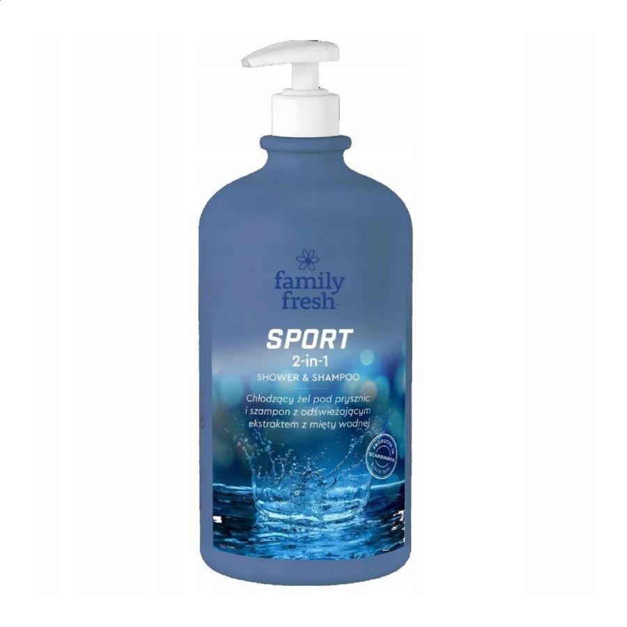 

Шампунь-гель для душу Family Fresh 2in1 Sport Shower & Shampoo, 1 л