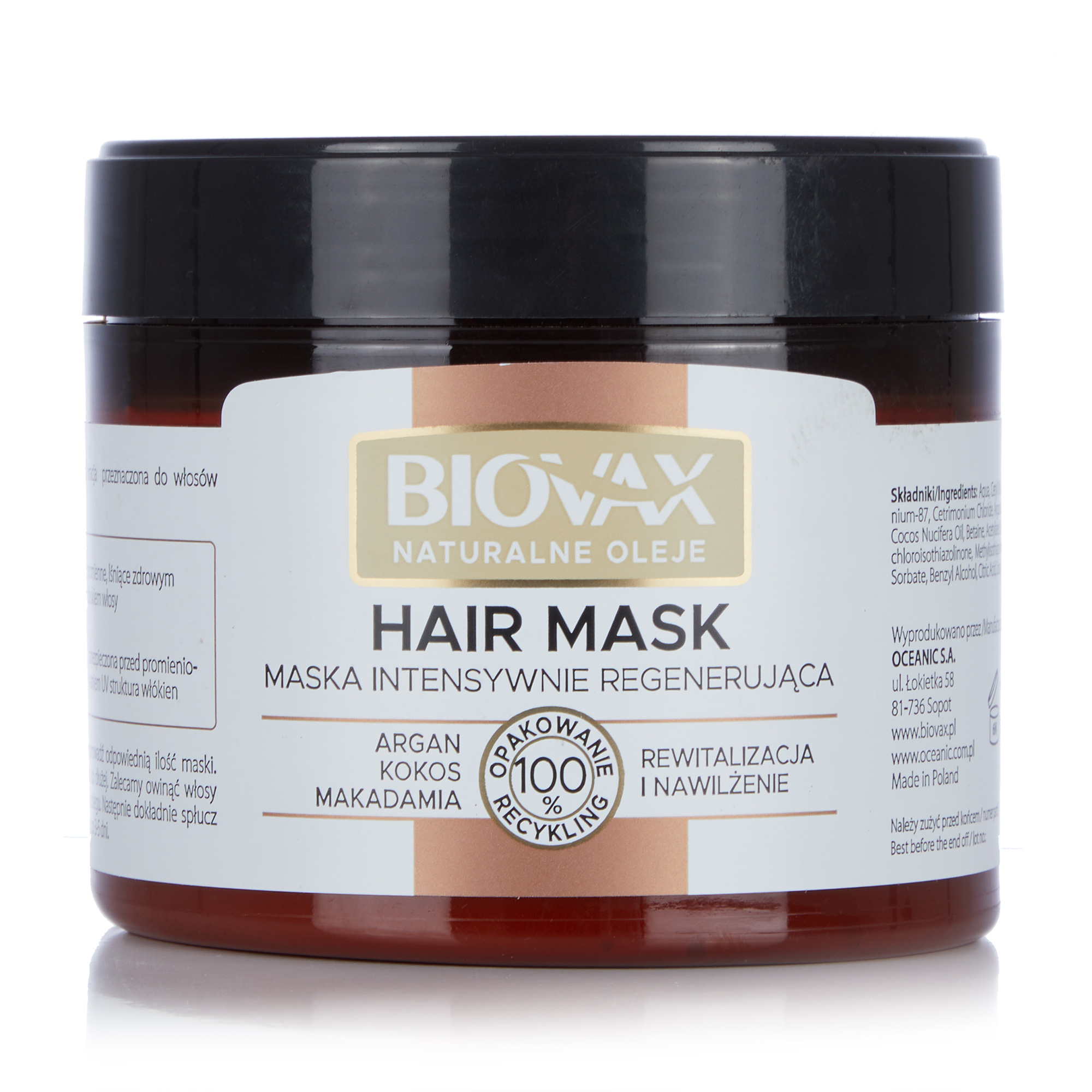 

Маска для волосся L`biotica Biovax Natural Hair Mask Intensive Regeneration, 250 мл